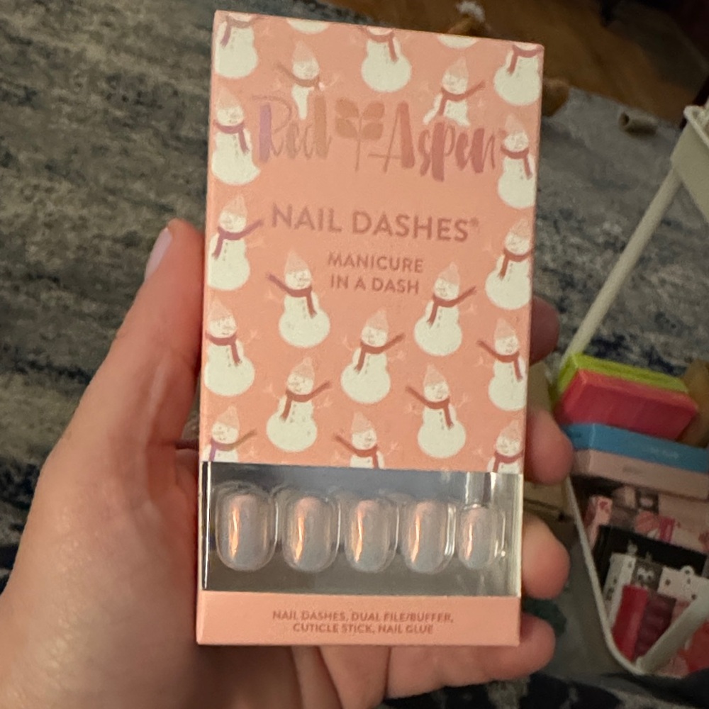 Red Aspen Nail Dashes - Finley’s Friends with Frosty